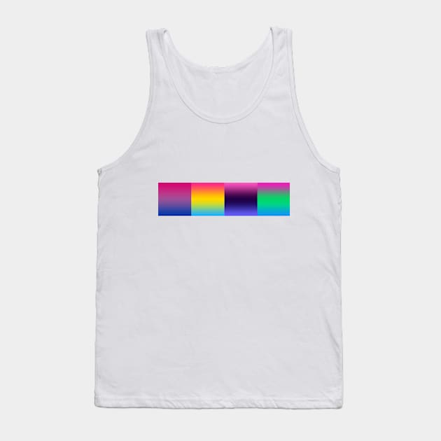 Bi+ Gradients (Horizontal) Tank Top by opalaricious